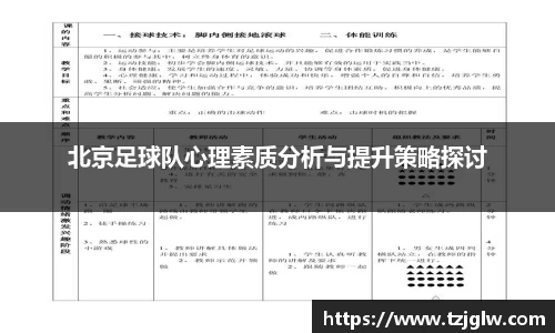 北京足球队心理素质分析与提升策略探讨